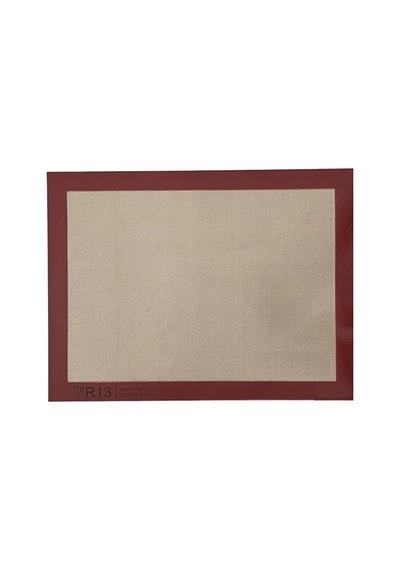 Yanmaz Yapışmaz Silikon Pişirme Matı, Fırın Altlığı, 30x40 Cm, 116 Gr, 0.75 Mm Kalınlık, Yıkanabilir, 220 Derece Isıya Dayanıklı Altın - Beyaz
