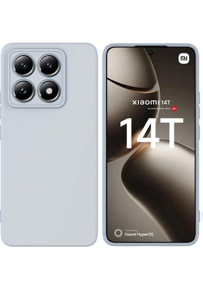 Xiaomi 14T Uyumlu Silikon Kılıf - Pastel Renk Tonu Esnek Tam Koruma Kapak  - Gri