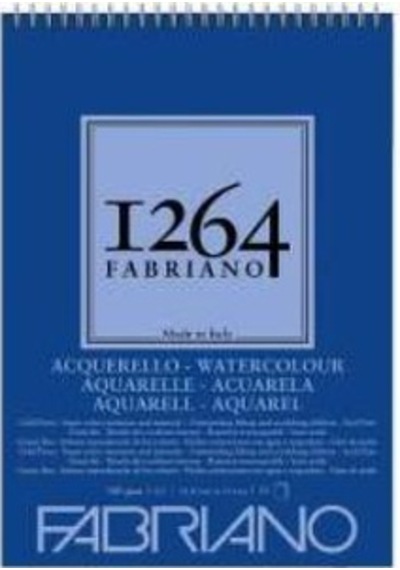 Fabriano 1264 Watercolour Sulu Boya Defteri Üstten Spiralli 300g N11.51