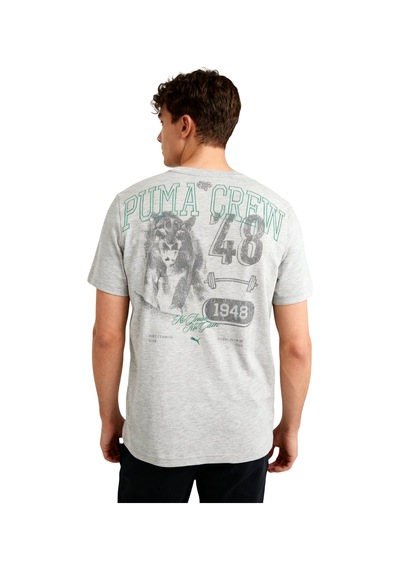 Puma Graphics Training Erkek Spor Tişört 52853004 Gri