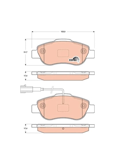 Fiat Fiorino On Fren Balatasi 1.3 Multijet 2008-2018 Trw Gdb1746