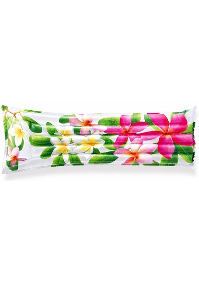 Intex Tropikal Çiçek Desenli Şişme Deniz Yatağı 183x69 Cm Havuz Ve Plaj Yatağı Çok Renkli