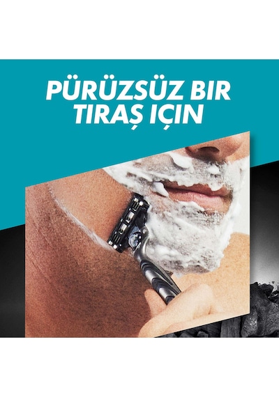 Gillette Mach3 Charcoal Yedekli Tıraş Bıçağı