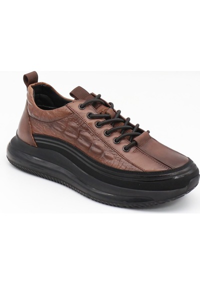 Guja 23k504 Kahve Hakiki Deri Air Taban Erkek Sneakers