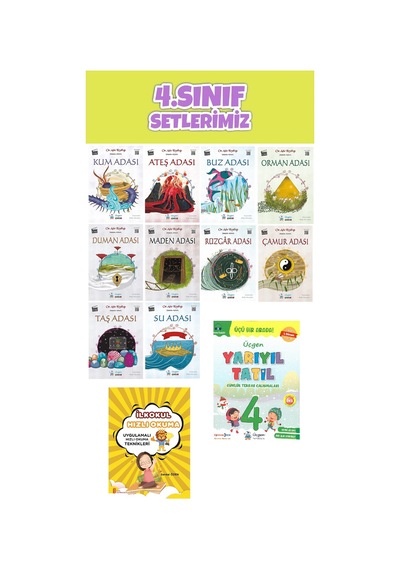 Üçgen 4.sınıf Yarıyılda Okuyarak Tatil Yapıyorum 10 Lu Hikaye Seti