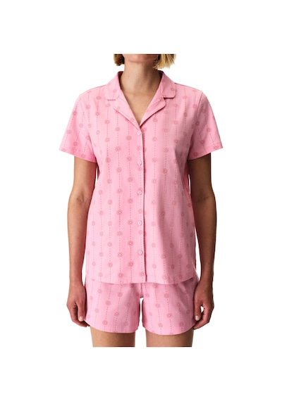 Penti Pembe Pink Stardust Pamuklu Gömlek Şortlu Pijama Takımı