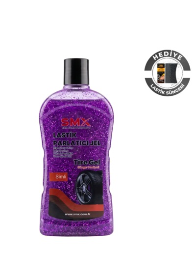 Smx Mor Simli Jel Lastik Parlatıcı 500 Ml + Sünger