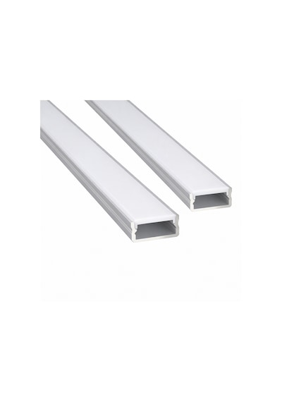 2 Li Set Led Kanal Profil Alüminyum 13x6mm 1 Metre Sıva Üstü İnce Kasa Opak Pleksi Difüzörlü Lineer Led Kanal