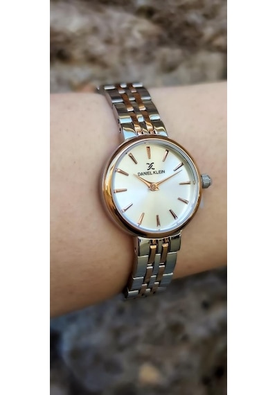 Daniel Klein Dke.1.10874-8 Metal Kordon Metal Kasa 3 Atm Suya Dayanıklı Metalik-altın Renk Kadın Kol Saati Rose Gold - Gümüş