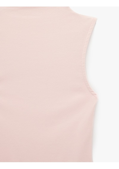 Koton Modal Karışımlı Slim Fit Kolsuz Dik Yaka Bluz Pembe 6sal30116ık Gül