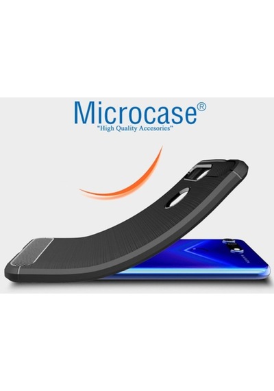 Huawei Honor View 20 Brushed Silikon Kilif + Cam (Seçiniz) 318242024 - Seçenek / Cam Koruma-Tempered Glass Istemiyorum