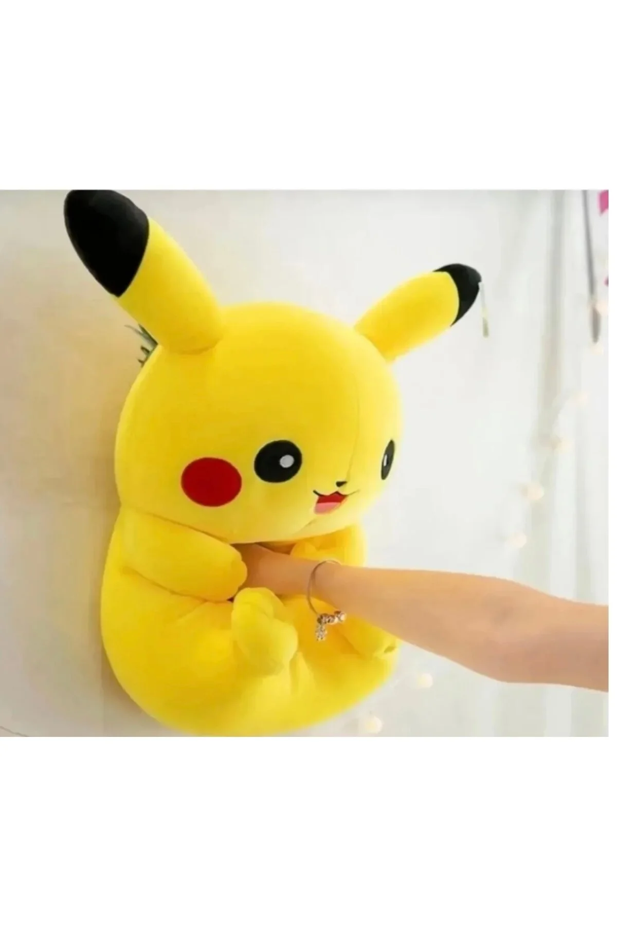 Pikachu Peluş Büyük Boy Üretici Firma Açık Sarı