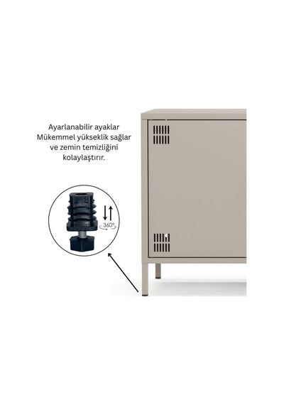 Pera Tv Ünitesi, Tv Dolabı,2 Kapaklı, Açık Raflı 130,50 X 40 X 64,50 Cm Bej