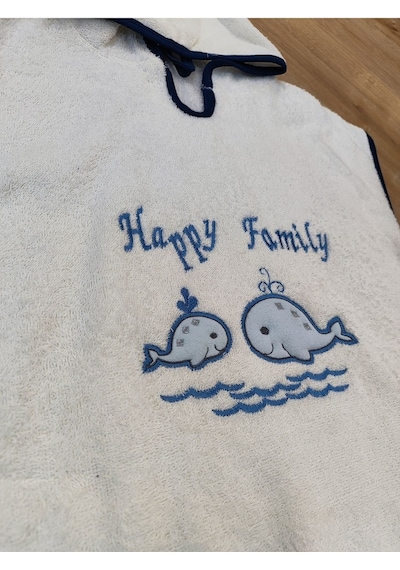 %100 Pamuklu & Başlıklı Bebek Banyo Havlusu - Yumuşak & Su Emici Nakışlı Bebek Havlusu 12 - 36 Ay