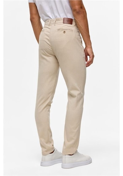 SÜVARİ Bej Slim Armürlü Pantolon Bej