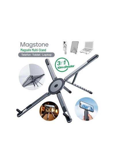 Feny Fn-ms10 Magstone 360 Dönebi Len Ayarlanabi Li R Kademeli 3i N1 Magsafe Laptop Stand Kdo