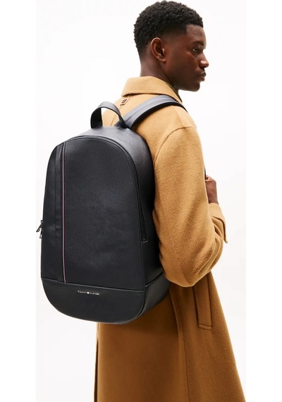 Tommy Hilfiger Th Central Backpack, Dw6 Siyah Erkek Sırt Çantası