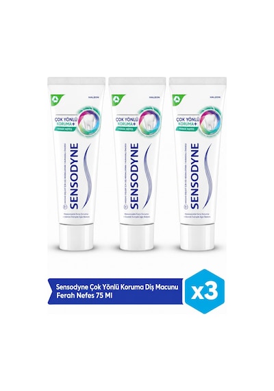 Sensodyne Çok Yönlü Koruma Diş Macunu Ferah Nefes 75ml X3 Adet