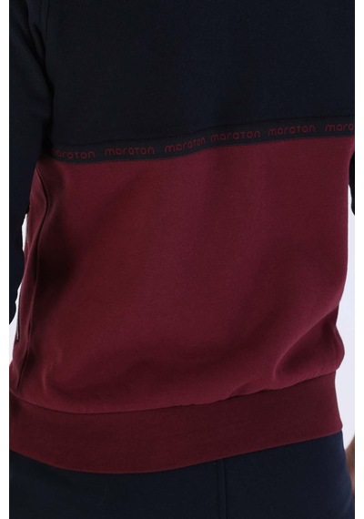 Maraton Sportswear Comfort Erkek Kapşonlu Uzun Kol Basic Lacivert Eşofman Takımı 20212-lacivert Lacivert