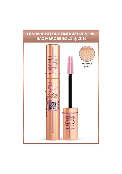 Maybelline New York Sky High Maskara + Sky High Rose Gold Maskara Süper İkili Set
