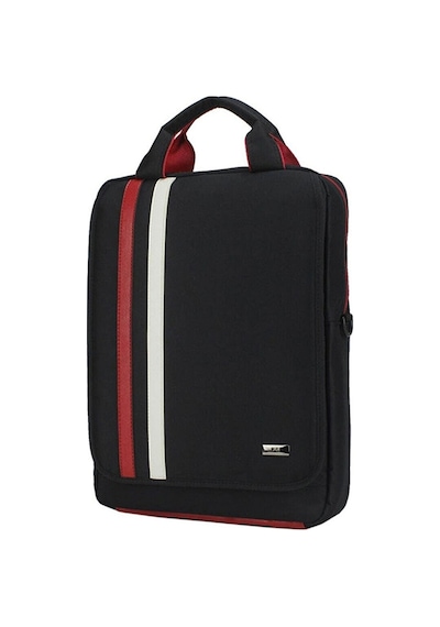 Case Club Laptop Sırt ve El Çantası 15.6" Omuz Askılı Taban Mat Destekli Kırmızı Beyaz Çizgili