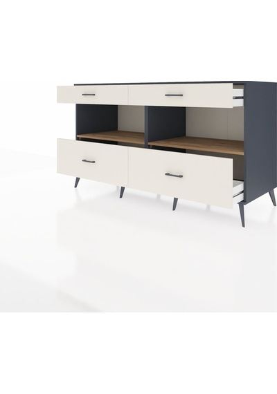 Kronos Konsol 2 Raflı 4 Çekmeceli 176x59x99 Antrasit-çam/aytaşı Antrasit-çam/aytaşı Kronos Konsol 2 Raflı 4 Çekmeceli 176x59x99 Antrasit-çam/aytaşı Antrasit-çam/aytaşı
