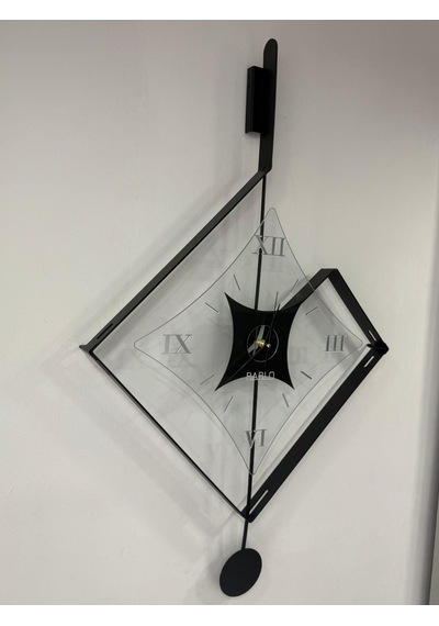 Eksen Black Klasik Bablo Premium Duvar Saatleri Siyah