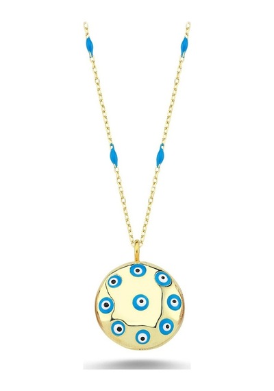 Nazar Boncuklu Enamel Kolye (498185201)
