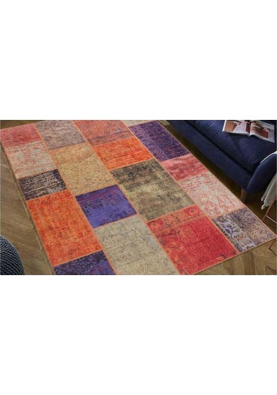 Piksel Halı Renkli Patchwork Desenli Dijital Baskı Halı Çok Renkli