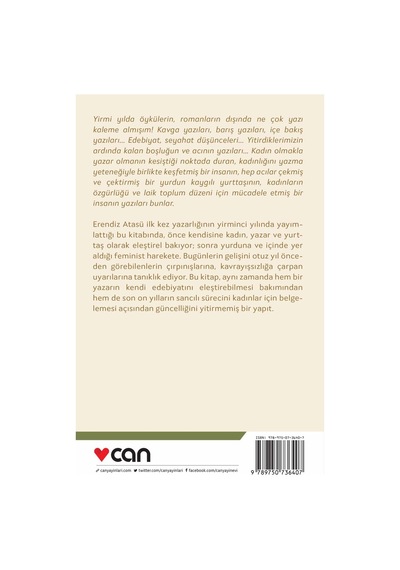 KadınlığımYazarlığımYurdum - Erendiz Atasü - Can Yayınları