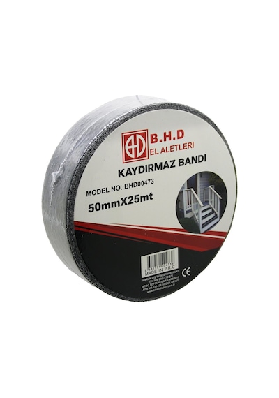 50mm X 25mt Kaydırmaz Siyah Bant 5332