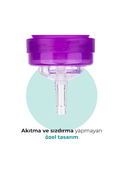 Mamajoo Antikolik Akıtmaz Pipetli Bardak 270 ml Mor, 12 Ay+
