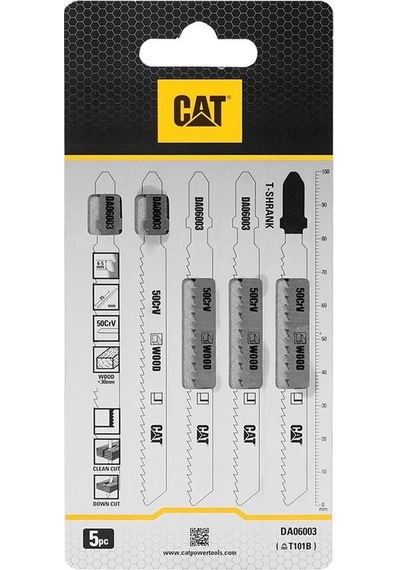 Cat Da06003 5 Parça Profesyonel Ahşap Çapaksız Temiz Kesim Dekupaj Testere Bıçağı, Ucu Fr Da06003