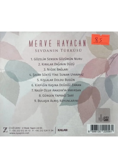 Plak Değildir Cd Dir Cd Merve Kayacan Sevdanın Türküsü Cd