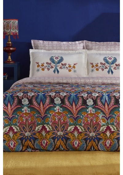Karaca Home Marsey Çift Kişilik Saten Nevresim Takımı Multicolor