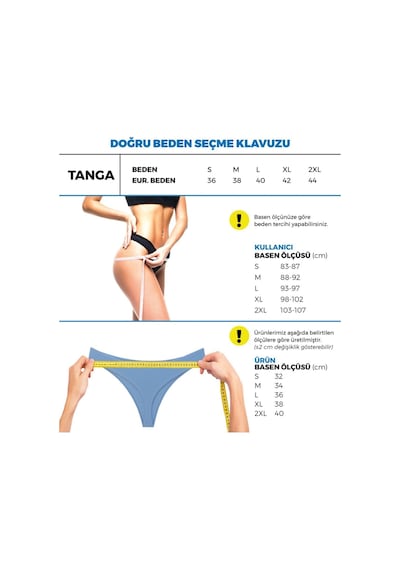 Alya Underwear Kadın Külot Yüksek Bel Tanga, Toparlayıcı - 2 Siyah, 1 Beyaz, 2 Ten S, M, L, Xl, 2xl - 5 Adet Multicolor-p15