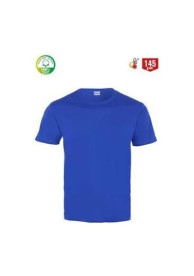 Myform 8113 Festival Bisiklet Yaka T-shırt - Saks Mavi Çok Renkli