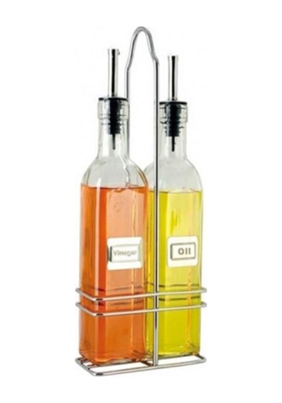 Metal Stantlı Cam Sosluk Yağlık Sirkelik 150 ML 24Cm