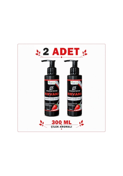 Nirvana Çilek Aromalı Kayganlaştırıcı Jel 2 x 300 ML