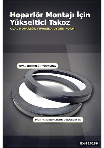 Oval Hoparlör Yükseltici Takoz Altlık 16 Cm Oto Ses Sistemi İçin 2 Adet Bx-316139