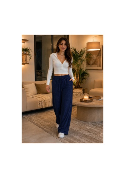 Unika Boutique Kadın Tek Alt Simli Eşofman Lacivert