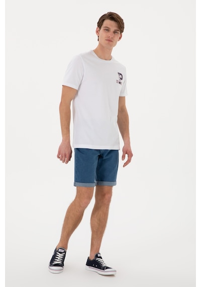 U.S. Polo Assn. Erkek Regular Fit Bisiklet Yaka Beyaz Tişört 50306897-VR013