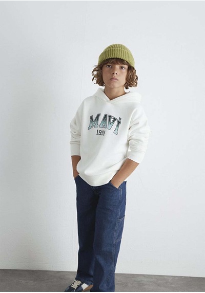 Mavi 1191 Baskılı Kırık Beyaz Erkek Çocuk Sweatshirt M6s10167-70057 Kırık Beyaz