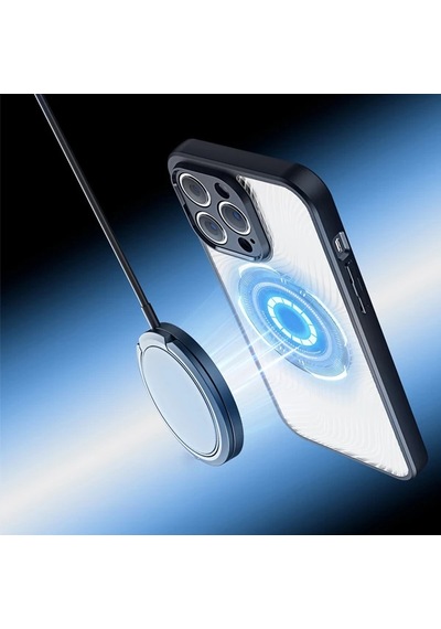 Dux Ducis iPhone Uyumlu 14 Pro Max Aimo Series Magsafe Premium Buzlu Sert Pc-tpu Kılıf- 5775 Beyaz
