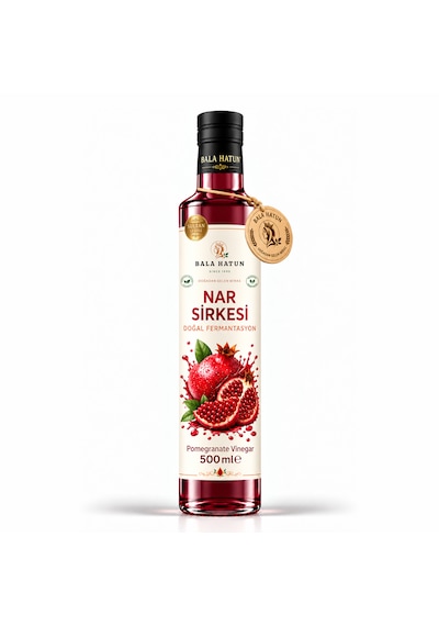 Bala Hatun Nar Sirkesi 500ml - Doğal Fermantasyon - Pomegranate Vinegar