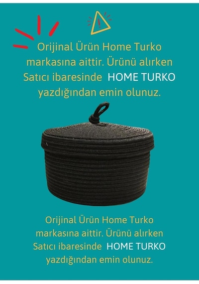 Moderin, Jüt, Hasır Kapaklı Sepet, El Dokuması, Çok Amaçlı Depolama Mutfak Sepeti, Banyo Sepeti, Siyah Genel