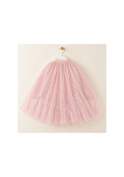 Ministok Shine Rose Pelerinli Kız Çocuk Özel Gün Elbisesi Pembe