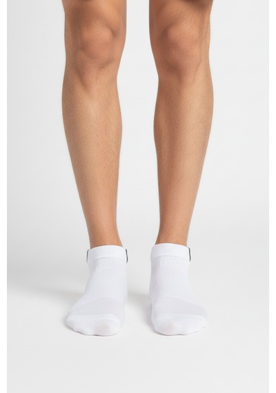 Allunique Coolmax Beyaz Yarım Havlu Dikişsiz Unisex Patik Spor Çorabı Beyaz