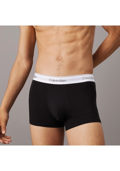 Calvin Klein Trunk 3'lü Erkek Siyah Beyaz Bantlı Boxer 026 Lv00nb4392 Siyah