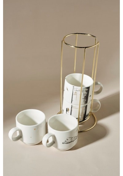Karaca X İst Collection  Galata 4 Parça Standlı Mug Kupa